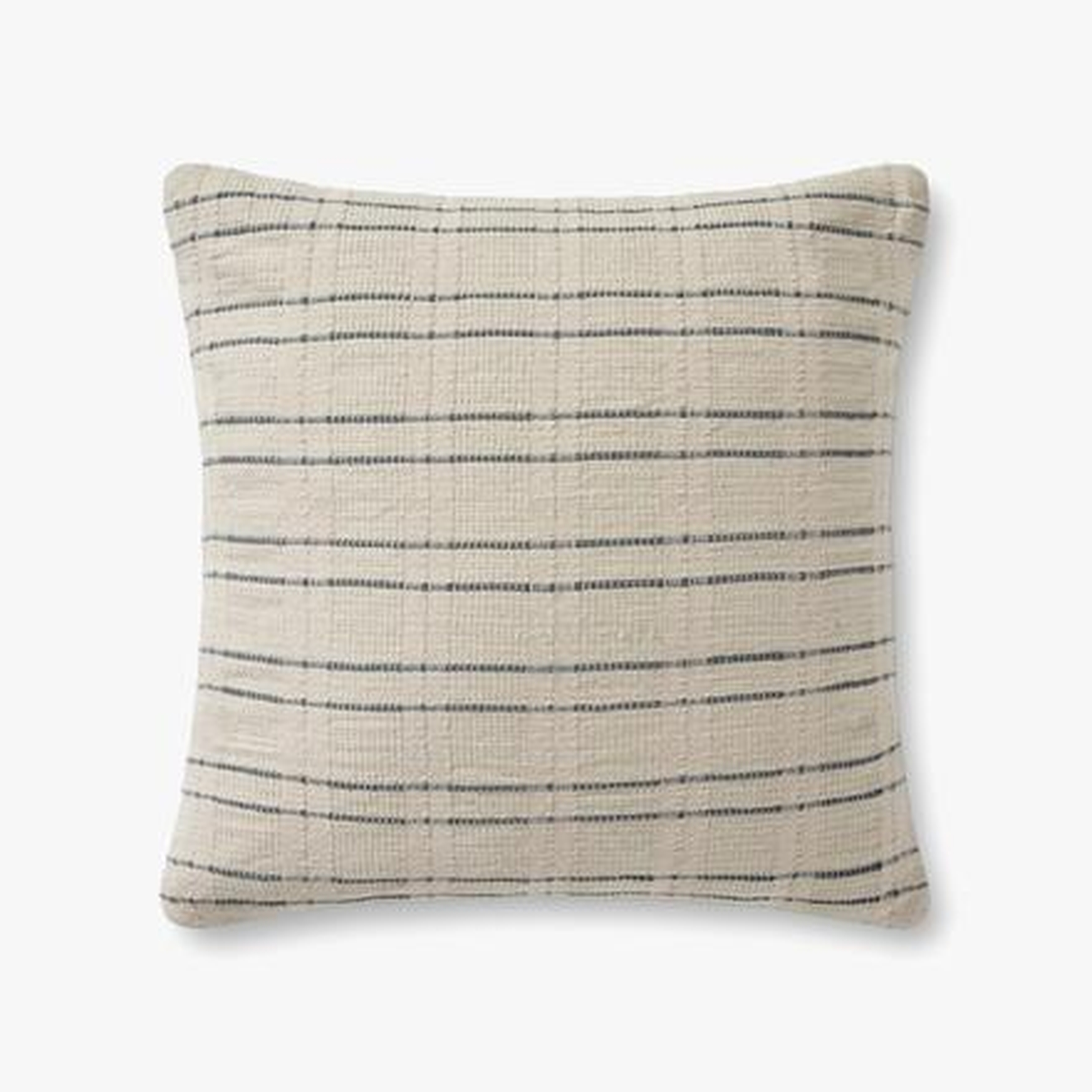 PILLOWS PAL0006 CREAM / BLUE 22" x 22" Cover Only - Loloi Rugs