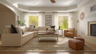 Warm Transitional, New Classic Living Room by Havenly Interior Designer Nicole