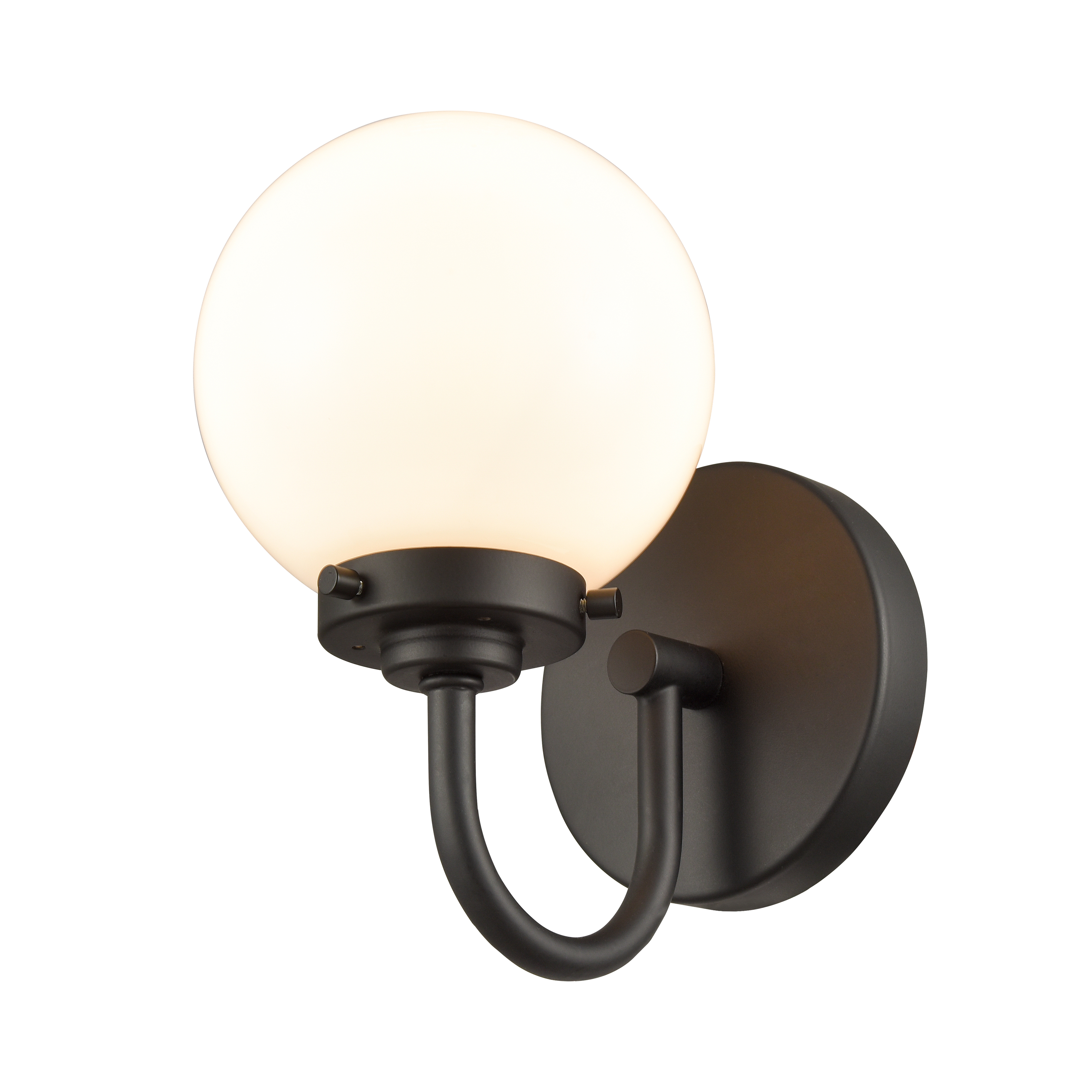 Fairbanks 8.5'' High 1-Light Sconce - Matte Black with Opal - Elk Home