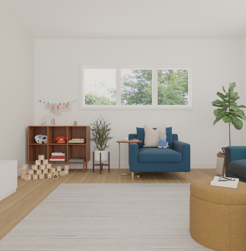 Midcentury Modern, Scandinavian Living Room Design by Havenly Interior Designer Amy