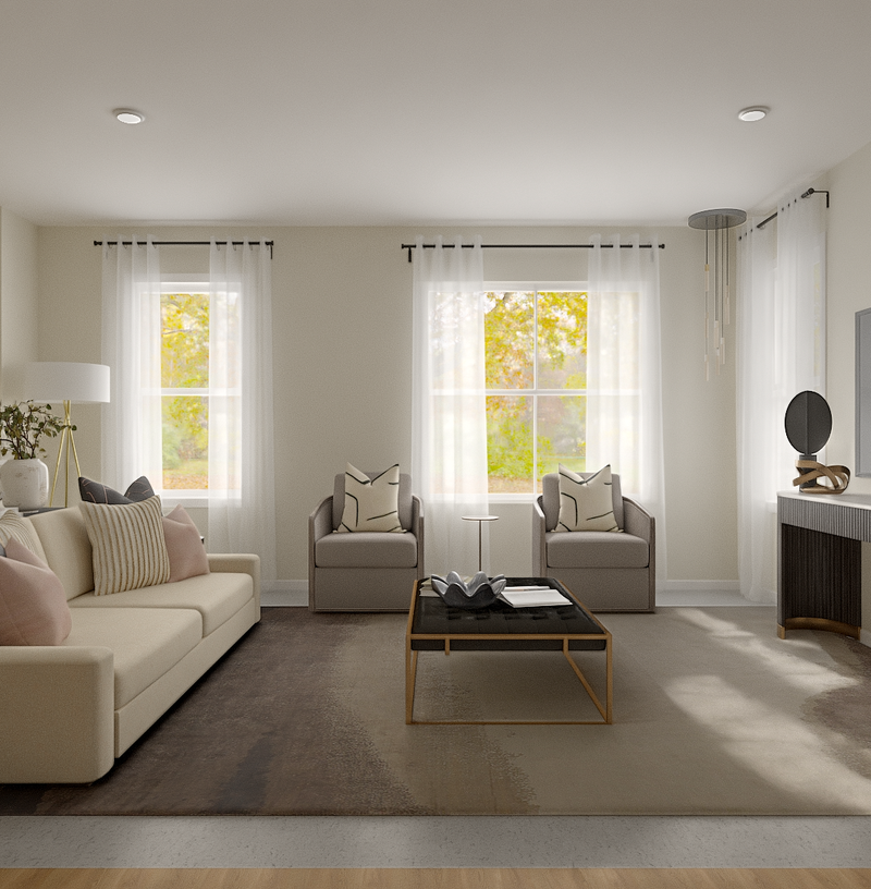 Contemporary, Modern, Minimal Living Room Design by Havenly Interior Designer Maura